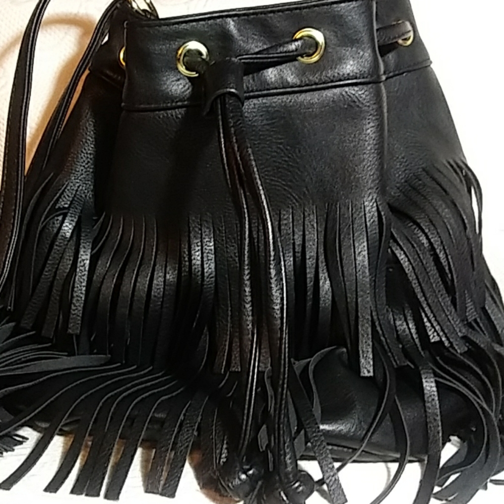 Black faux sack